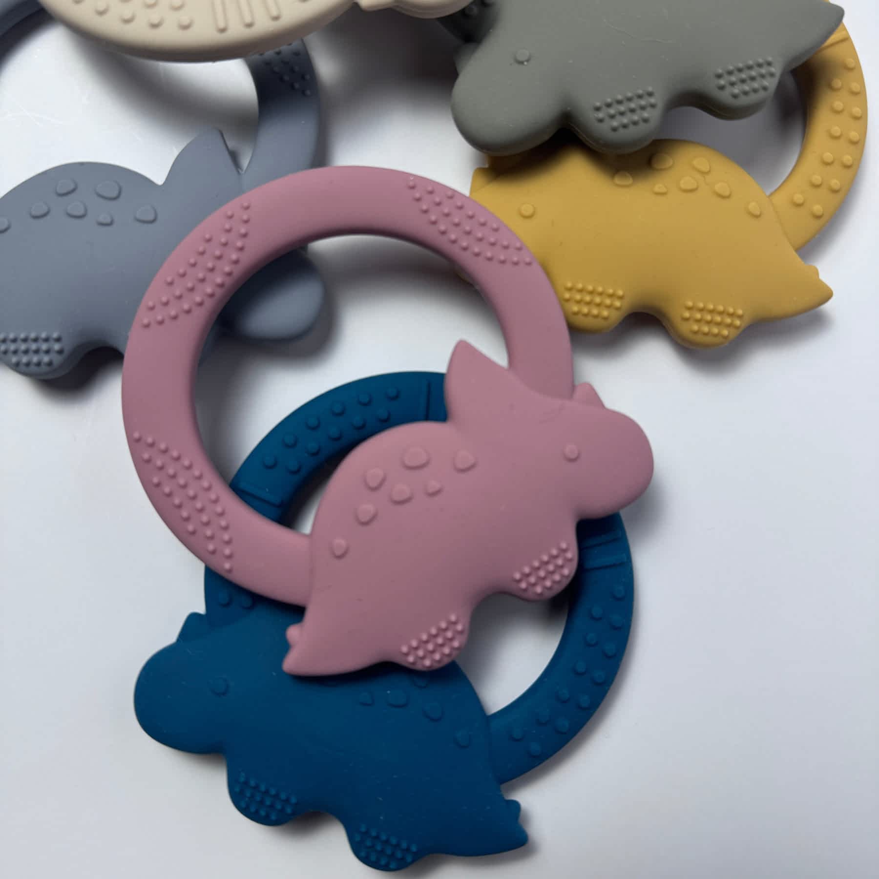 Dinosaur Silicone Teether for Babies & Safe Soothing for Teething Relief