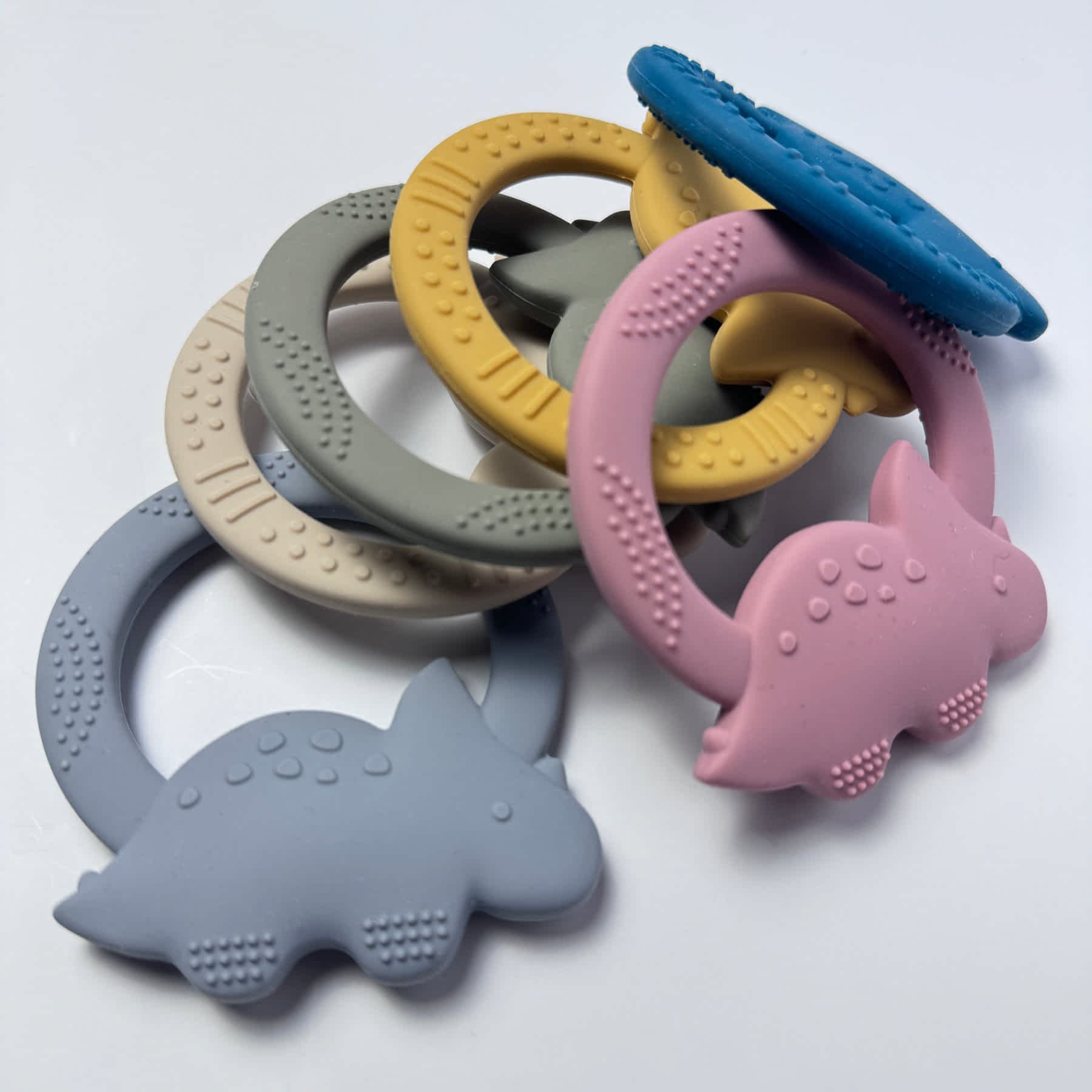 Dinosaur Silicone Teether for Babies & Safe Soothing for Teething Relief