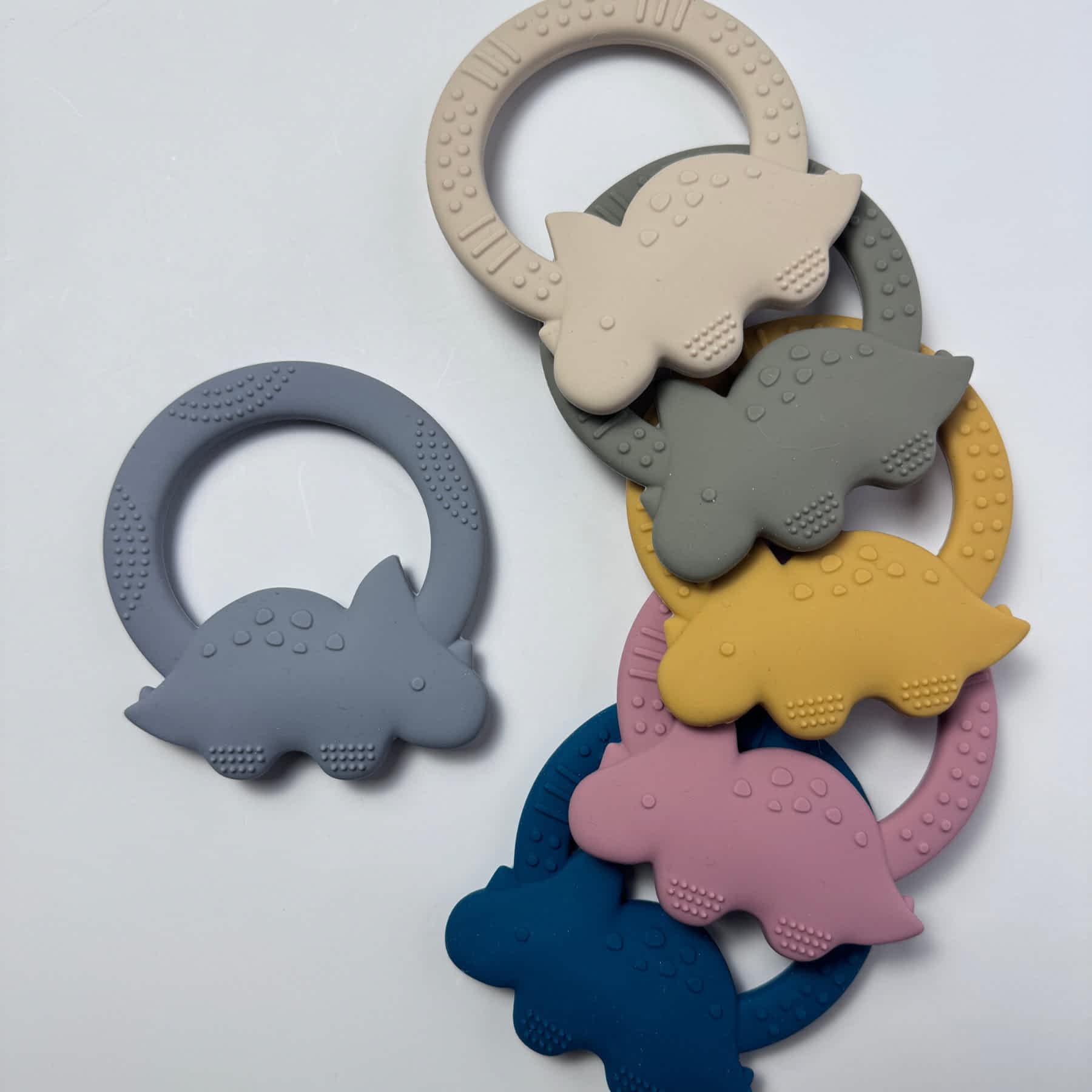 Dinosaur Silicone Teether for Babies & Safe Soothing for Teething Relief