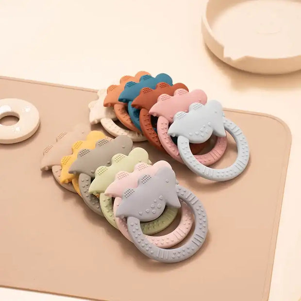 Dinosaur-silicone-teether-for-babies-and-safe-soothing-for-teething-relief