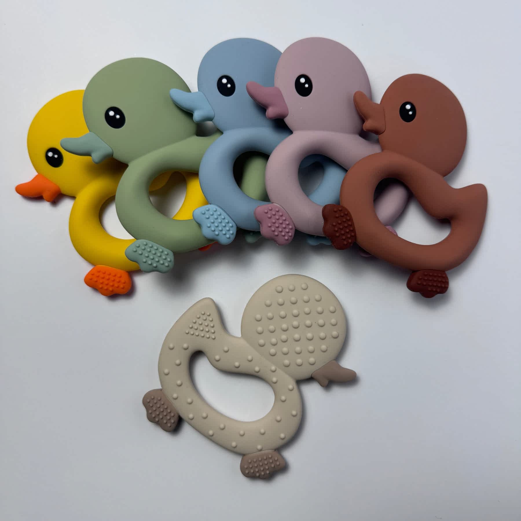 Duck Silicone Teether for Babies & Safe Soothing for Teething Relief