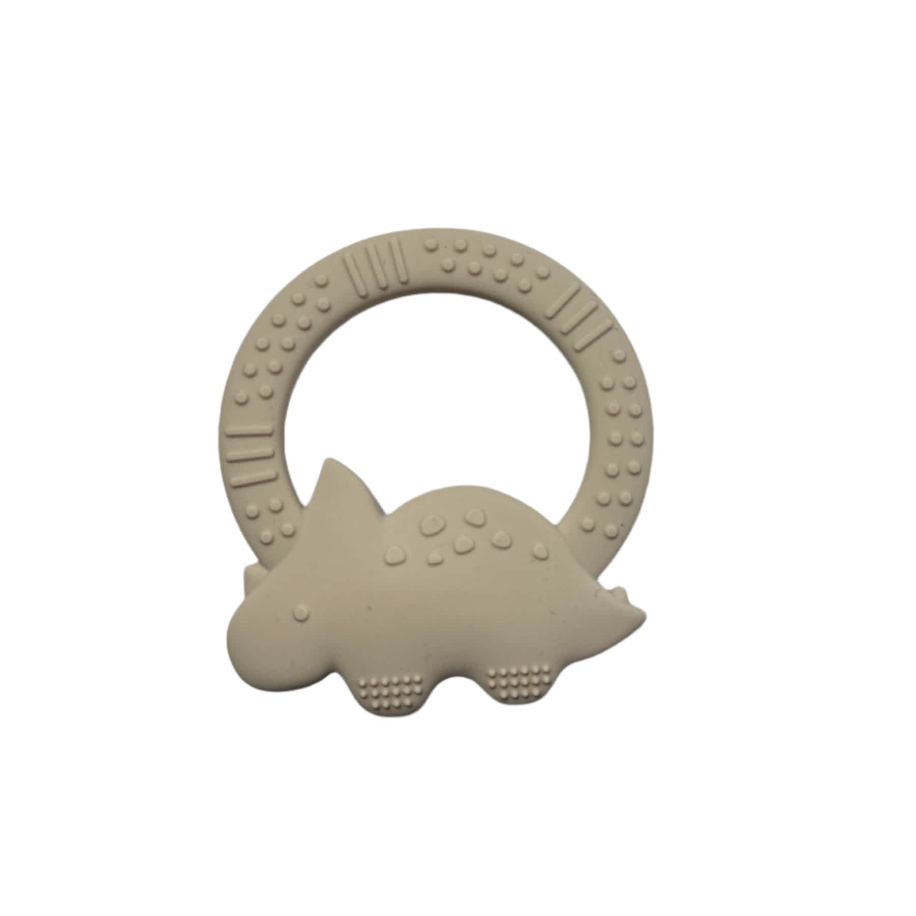 Sandy Dinosaur Silicone Teether for Babies & Safe Soothing for Teething Relief